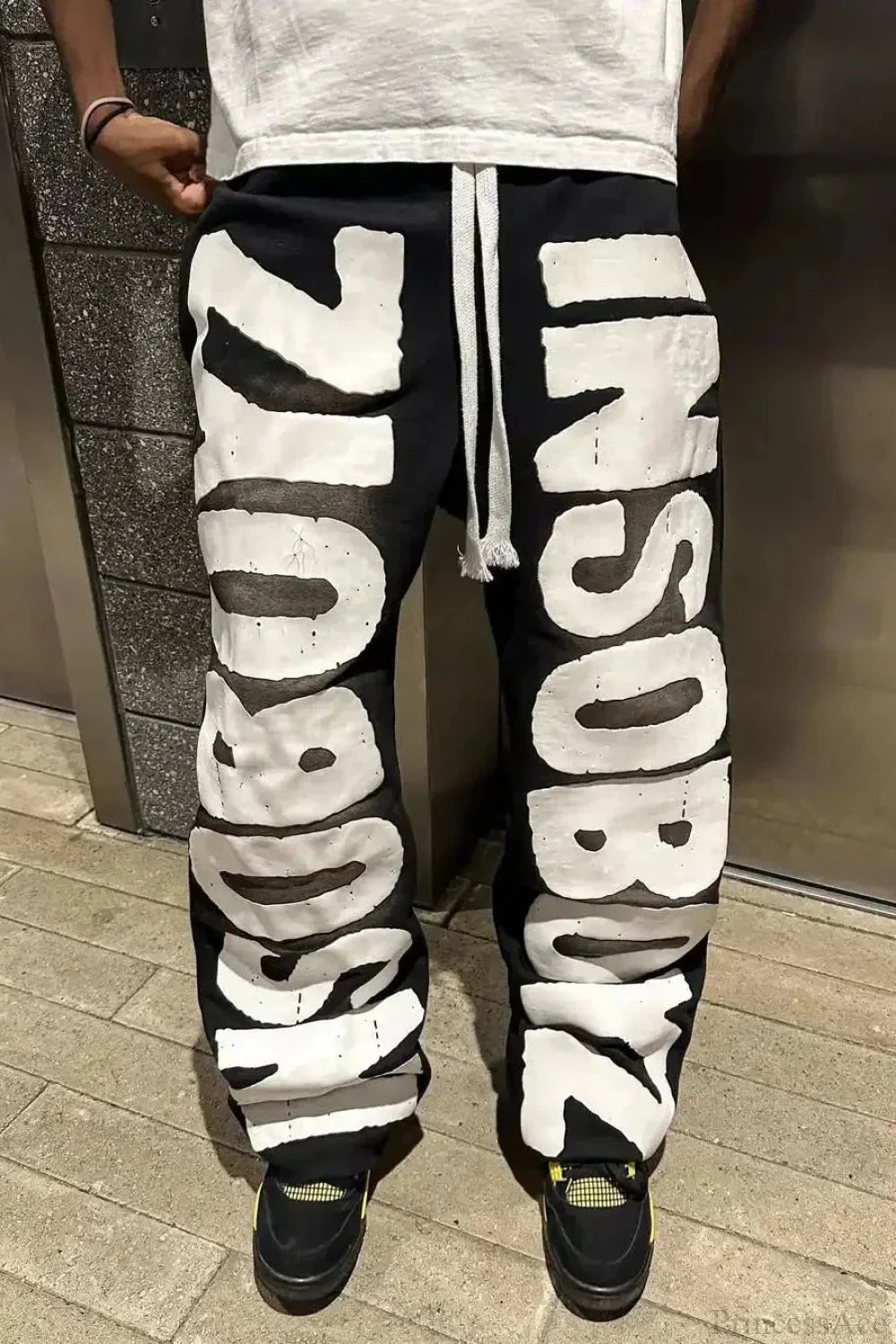 Harajuku Mysterious Letter Patch Pant