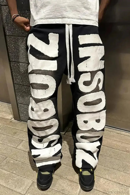 Harajuku Mysterious Letter Patch Pant