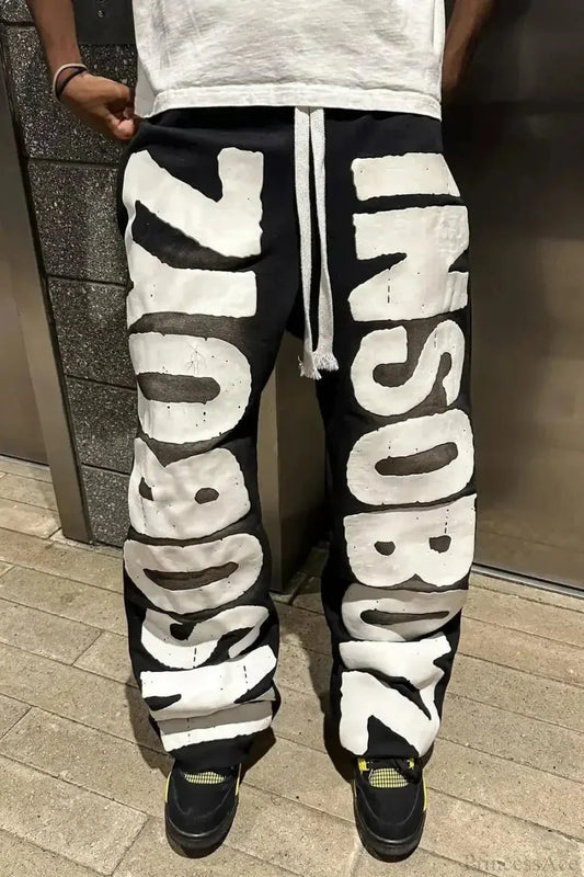 Harajuku Mysterious Letter Patch Pant