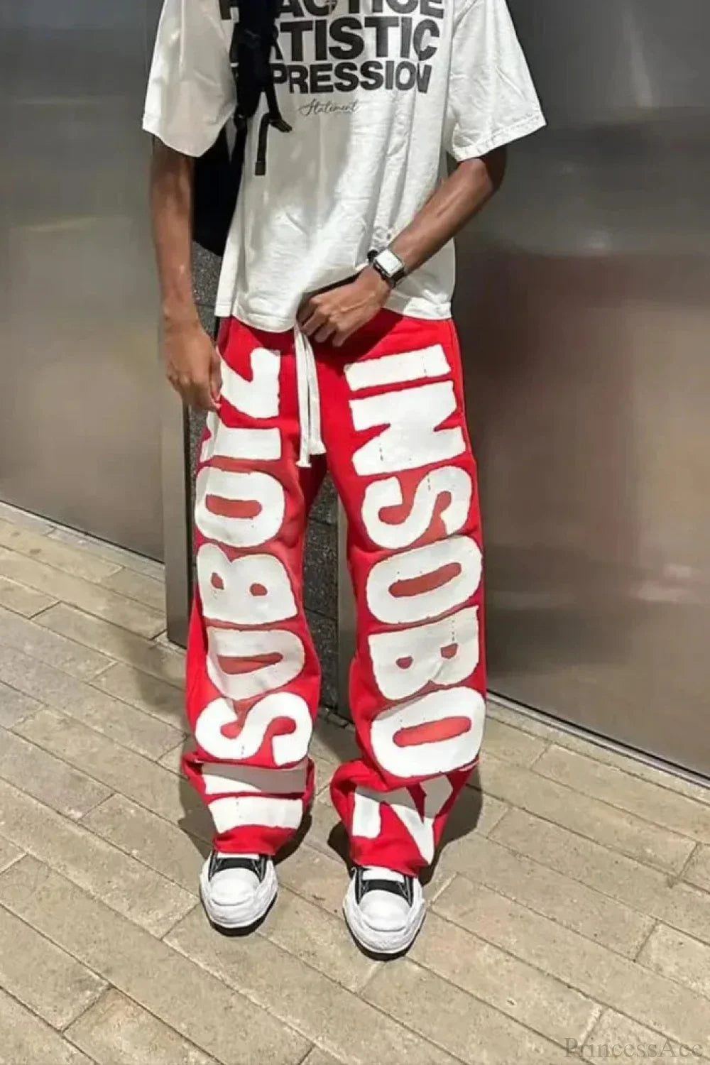 Harajuku Mysterious Letter Patch Pant