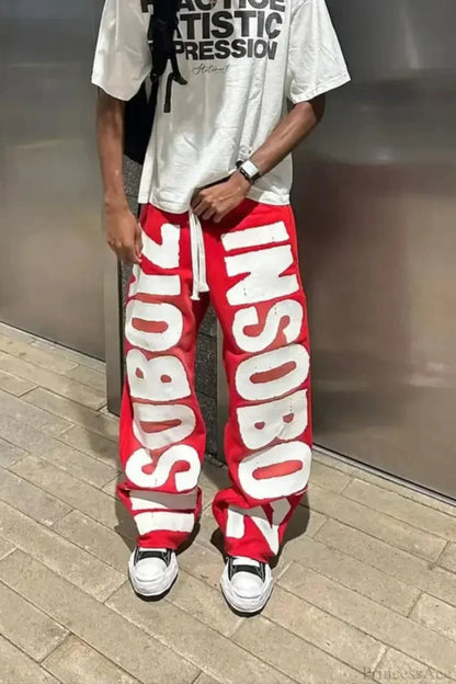 Harajuku Mysterious Letter Patch Pant