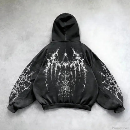 Harajuku Mysterious Printed Hoodie