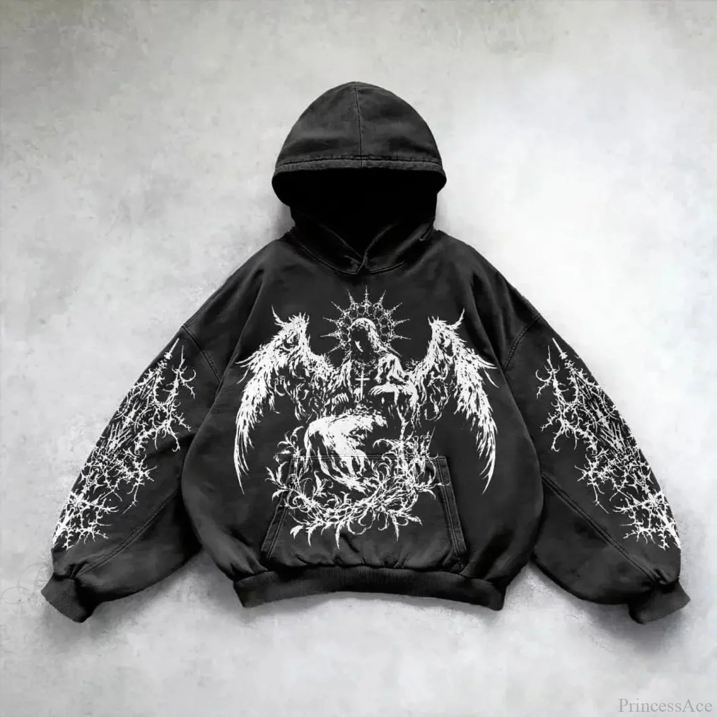 Harajuku Mysterious Printed Hoodie