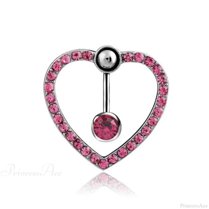 Heavenly Feathers Rose Dark Belly Ring