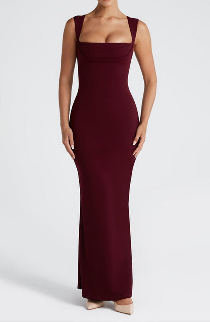 Maia Maxi Dress - Cherry Lacquer