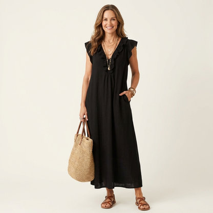 Elara | Ruffle Maxi Dress