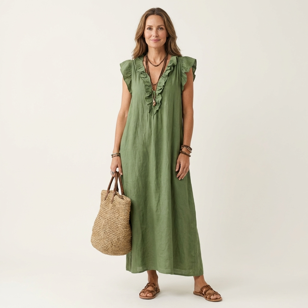 Elara | Ruffle Maxi Dress