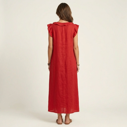 Elara | Ruffle Maxi Dress