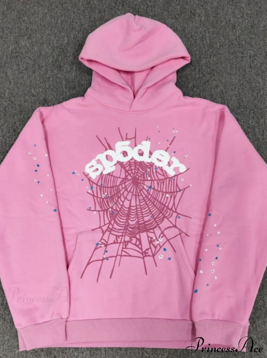 High Pile Fleece Foam Spider Print Hoodie