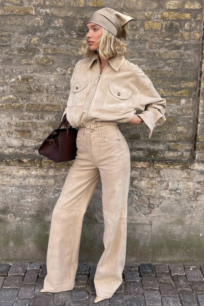 High Waist Utility Two Piece Pants Set