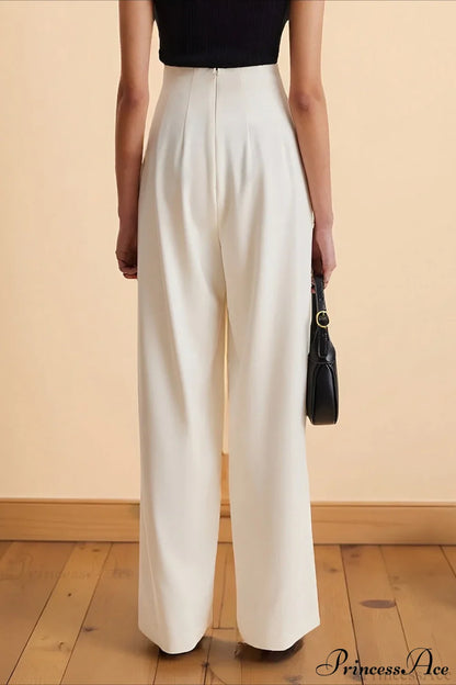High-Waisted Wide-Leg Asymmetric Pants