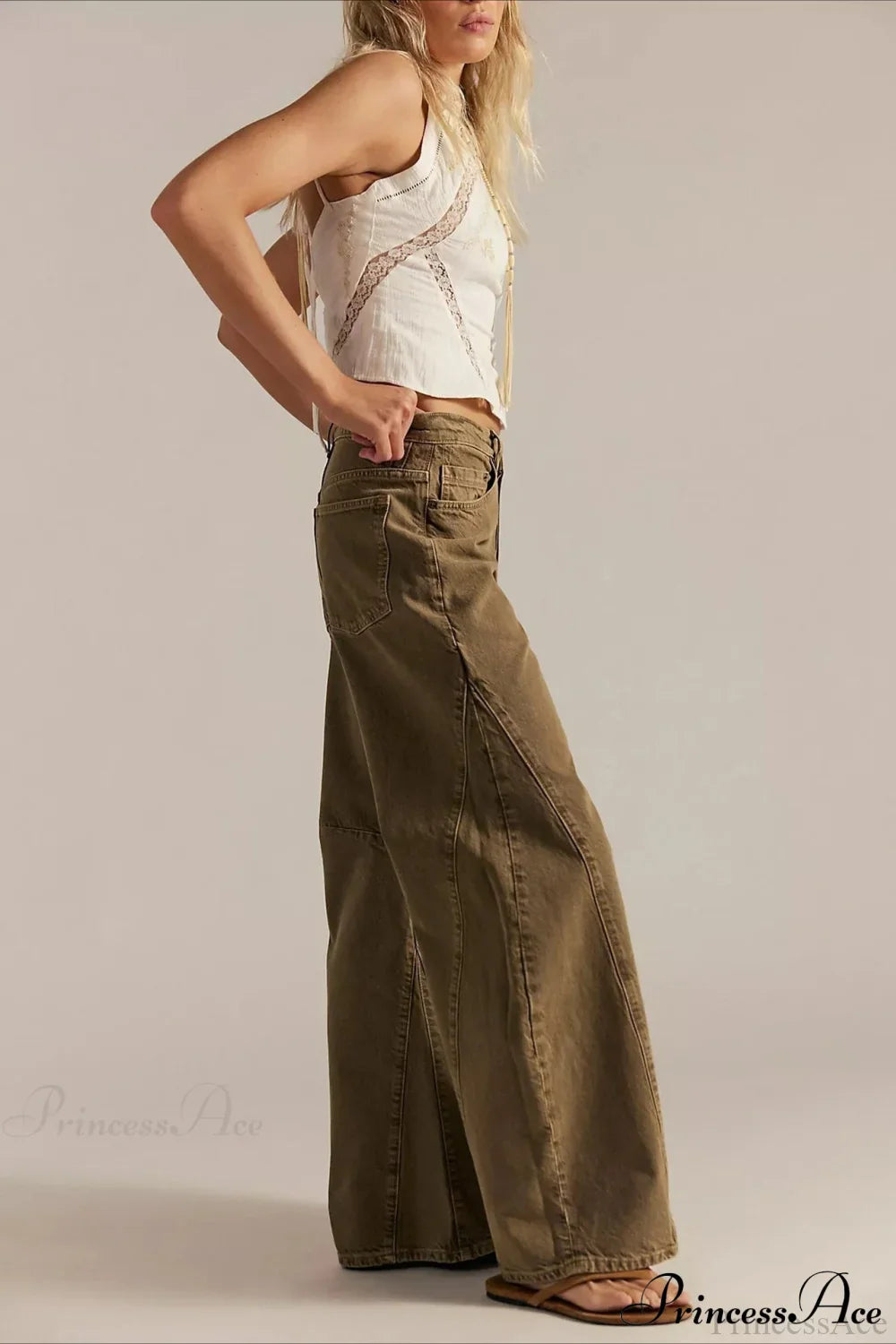 High-Waisted Wide-Leg Relaxed Full-Length Jeans