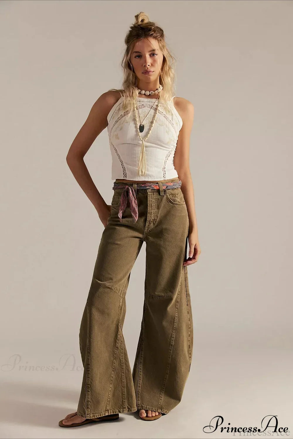 High-Waisted Wide-Leg Relaxed Full-Length Jeans