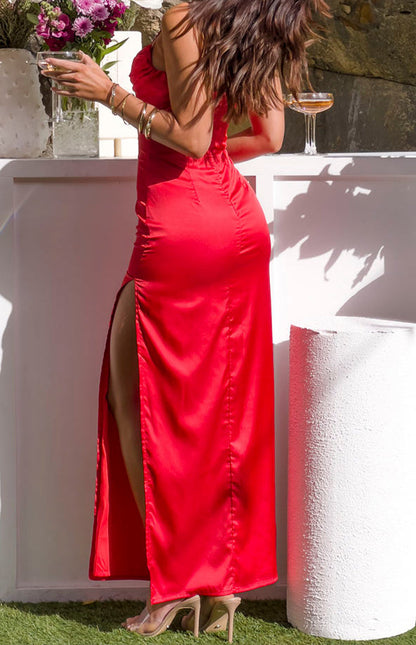 Zoe Red Maxi Dress