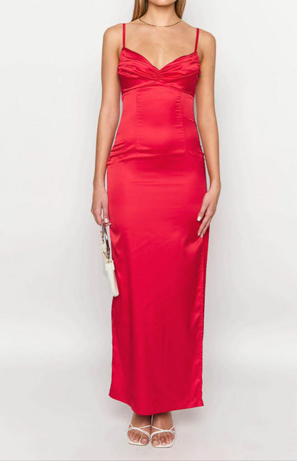 Zoe Red Maxi Dress