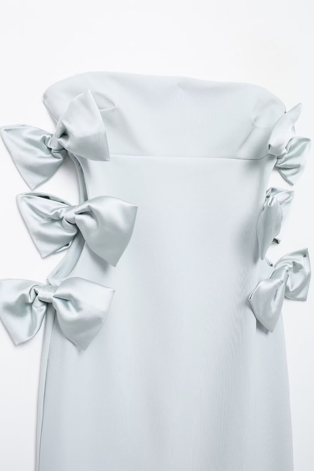 Strapless Bow Hollow Mini Dress