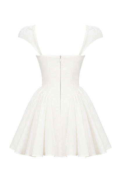 Evelyn Sweetheart Pleated Mini Dress