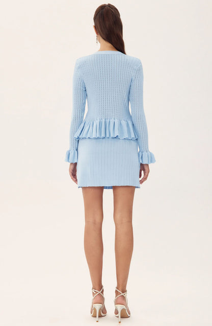 Viola V-neck Ruffle Knit Set