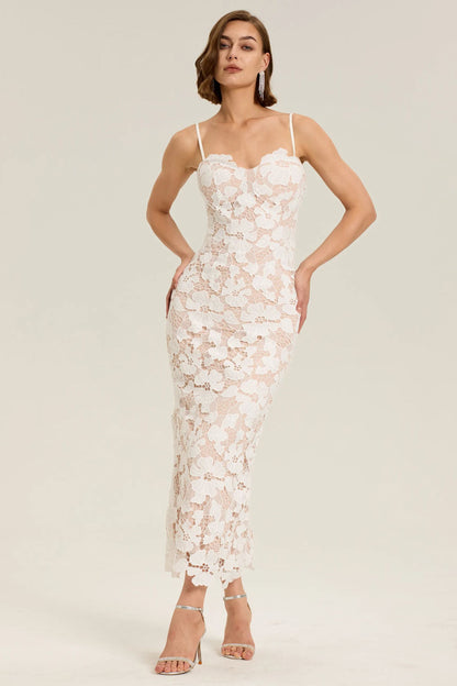 Amanda Floral Embroidered Lace Maxi Dress