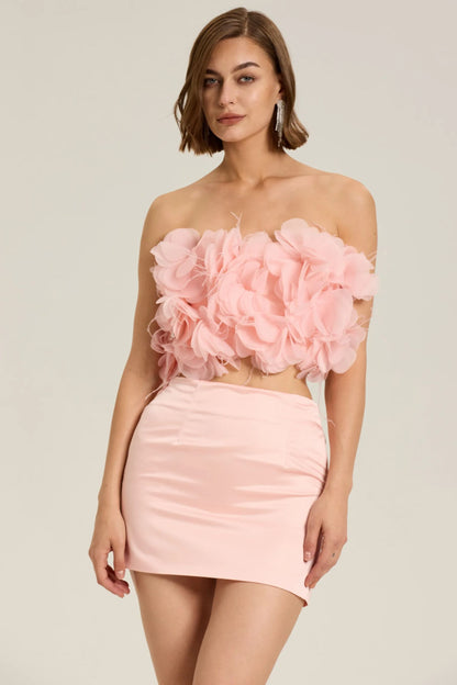 Renata Floral Corset Mini Skirt Set