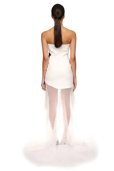 Veronica Strapless Crystal Embellishment Mini Dress