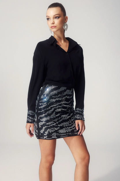 Zora Diamante Blouse Dress