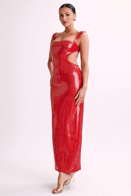 Victoria Open Back Sequin Maxi Dress