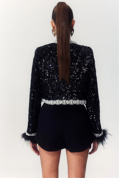 Samantha Fireworks Embroidery Sequin Shorts