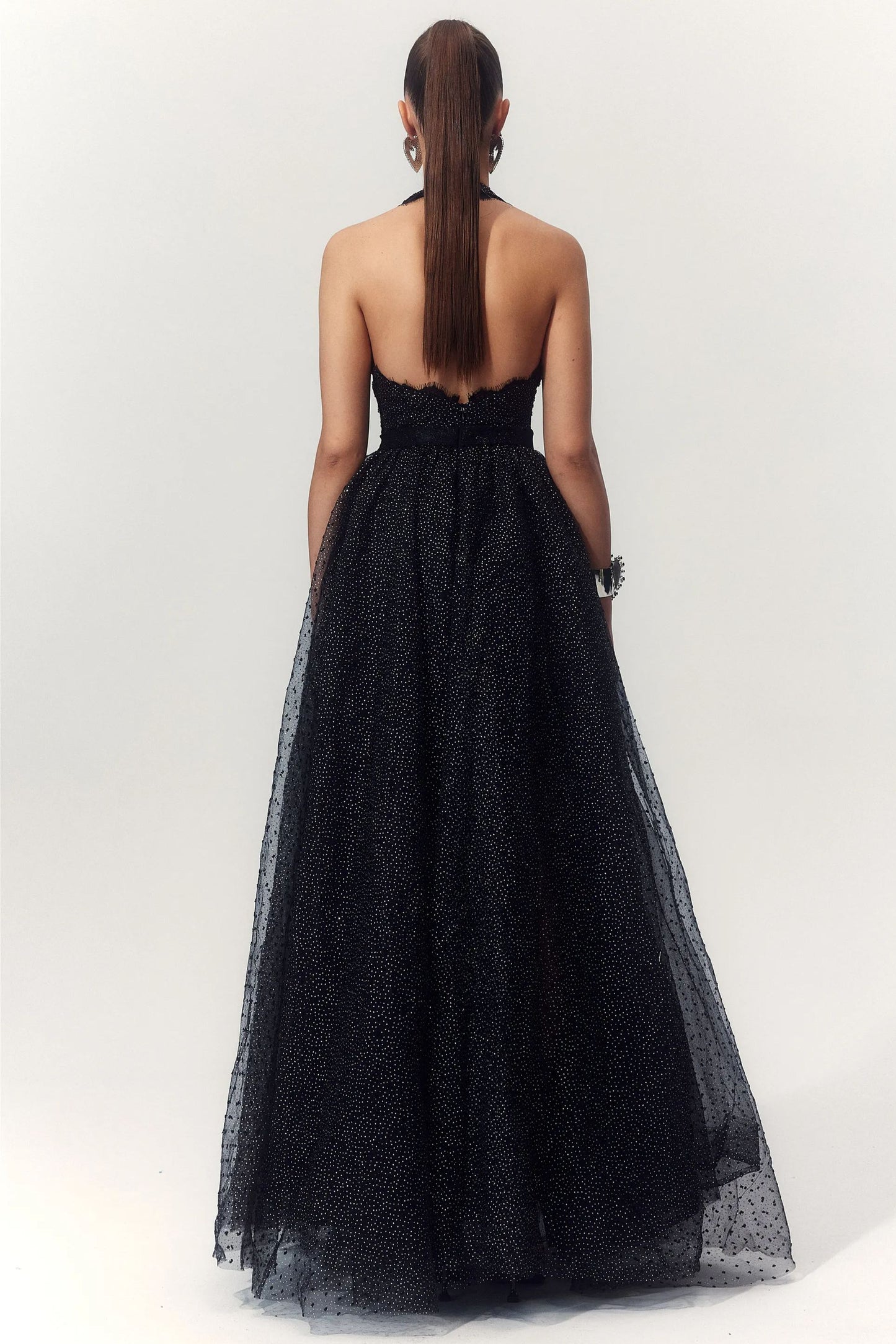 Liz Crystal-embellished Halter Maxi Dress