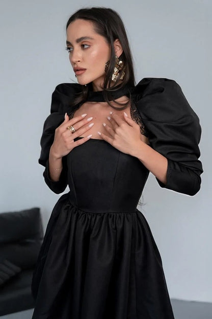 Bertha Puff Sleeve Mini Dress Set