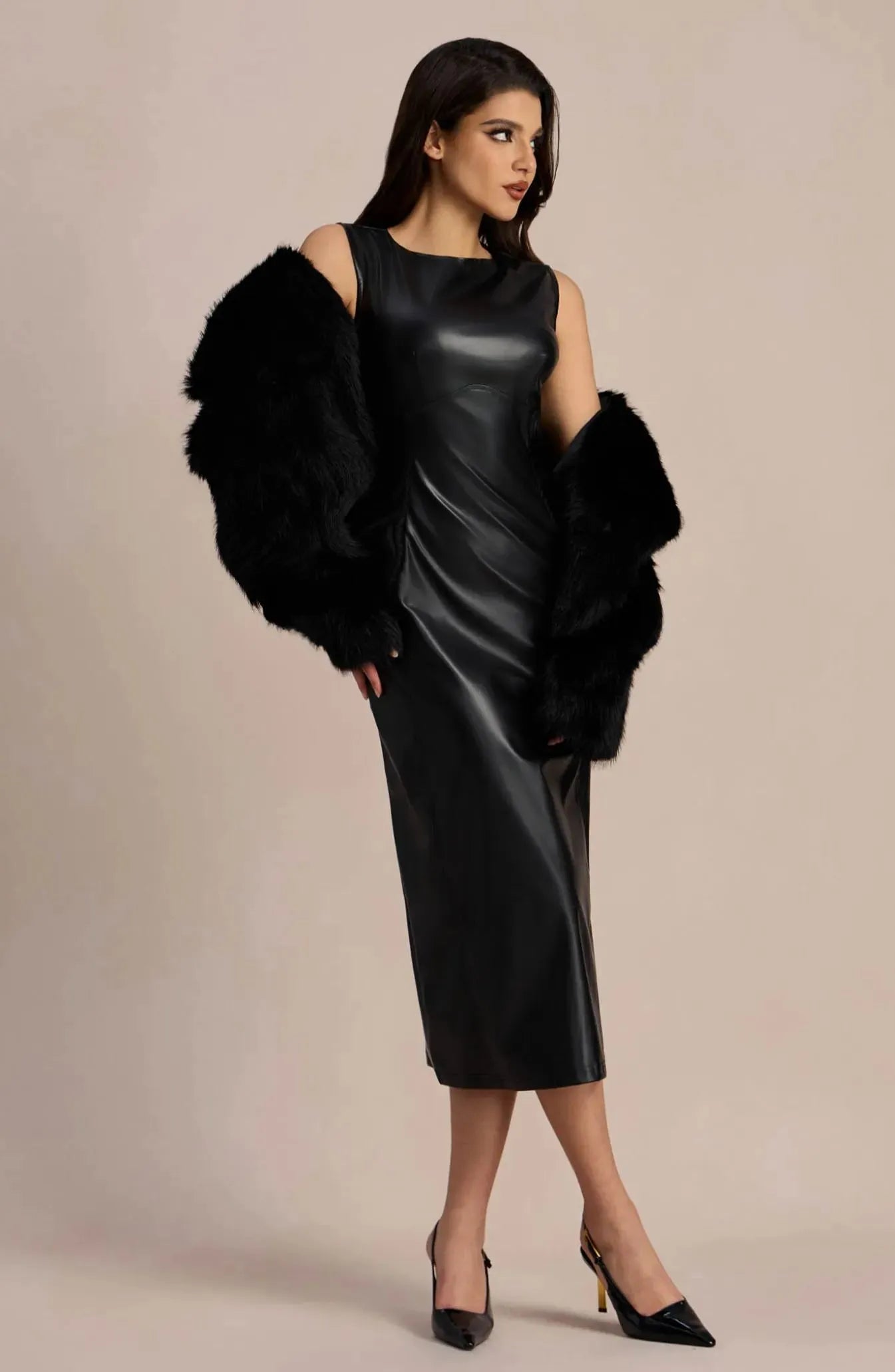 Candice Lapel Faux Fur Jacket