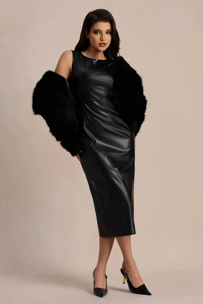Candice Lapel Faux Fur Jacket