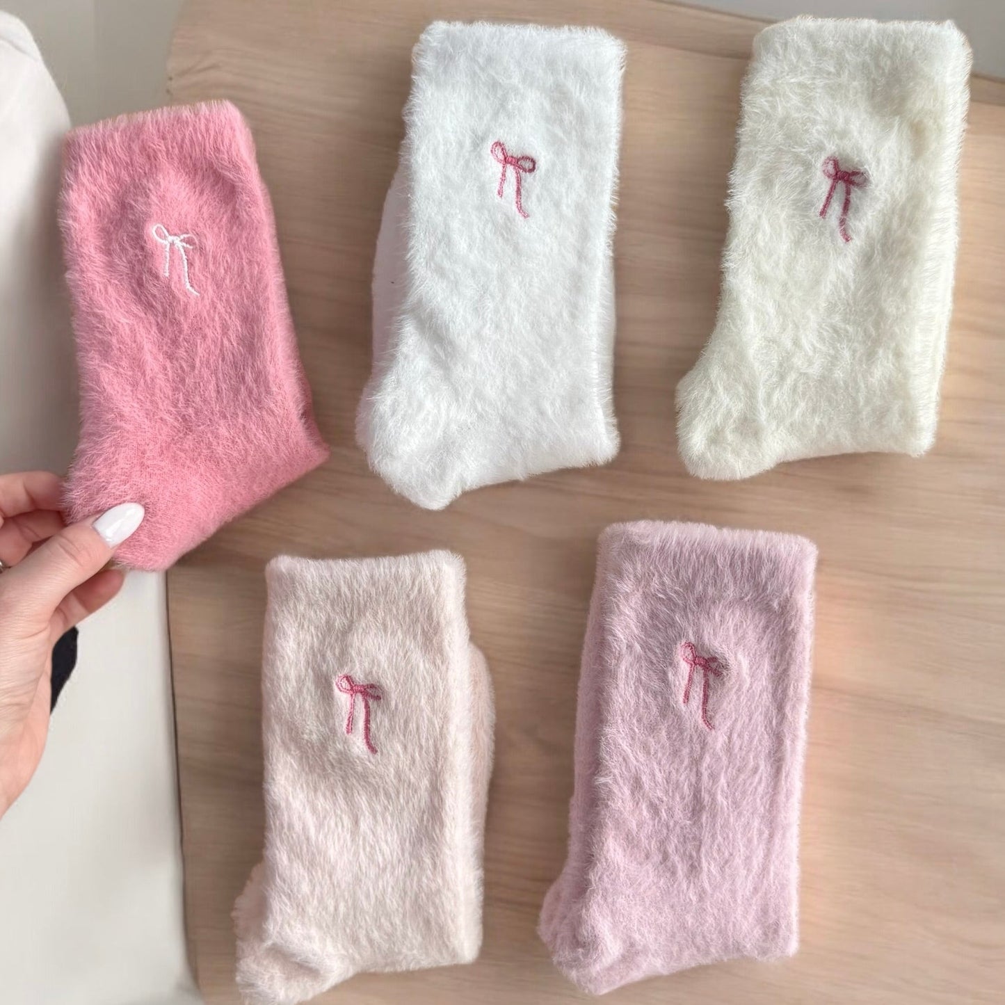 Cotton Candy Bow Socks Pack
