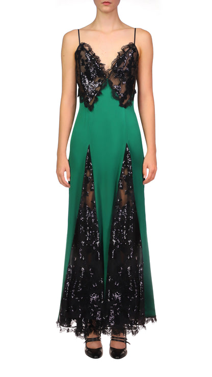 Susanna V-neck Sequin Embellished Maxi Dress