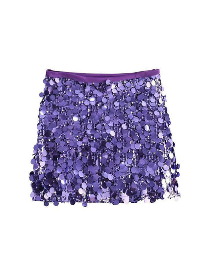 Coin Sequins Mini Skirt