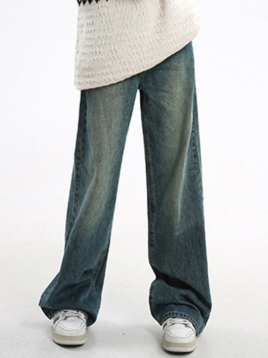 Patchwork Straight Boyfriend Jeans