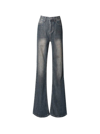 90s Faded Denim Flare Jeans