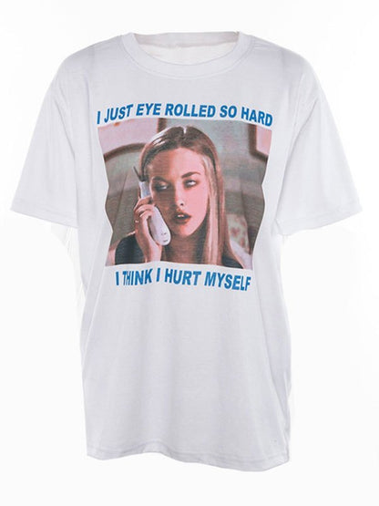 Emo Grunge Printed Oversized Tee