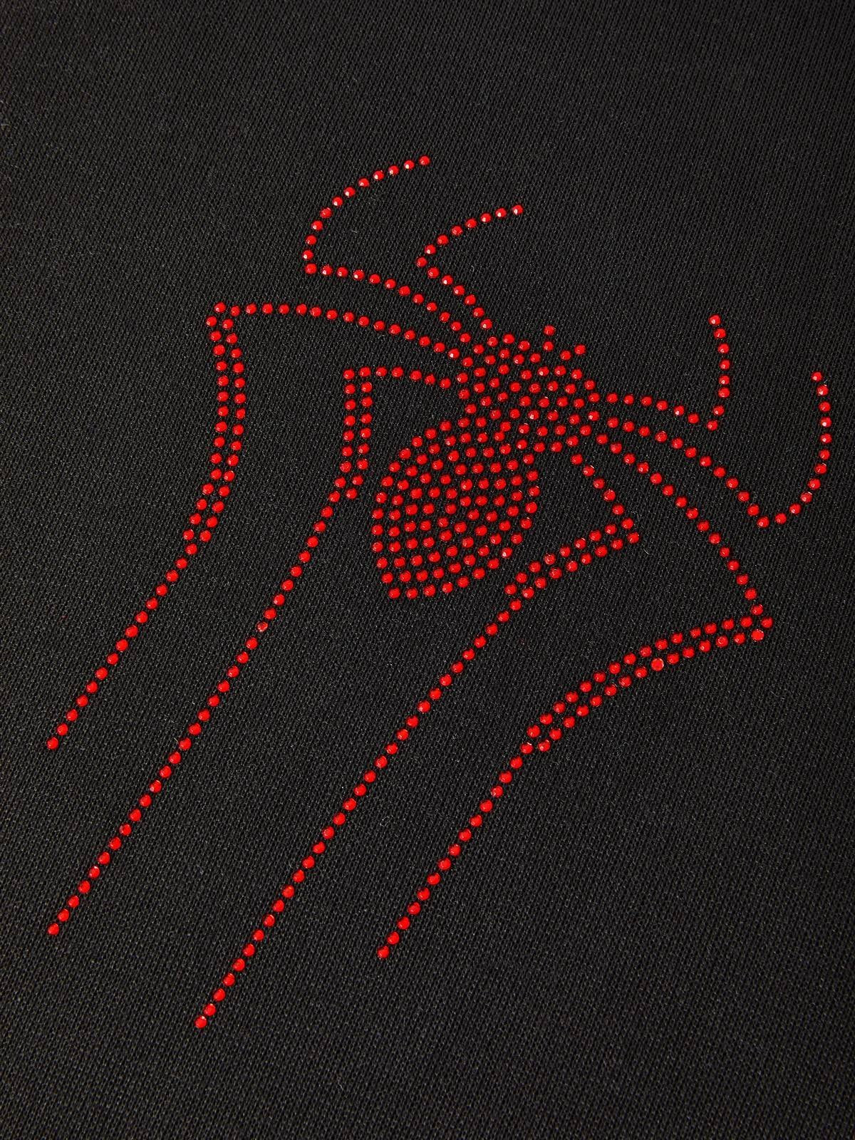 Rhinestone Spider Zip Up Hoodie