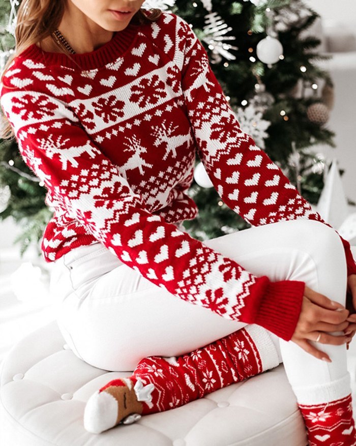 Ugly Christmas Jacquard Knitted Sweater