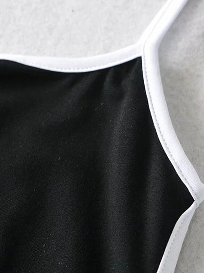 Contrast Trim Crop Cami Top