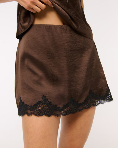 Textured Satin Skirt with Statement Jacket & Bodysuit