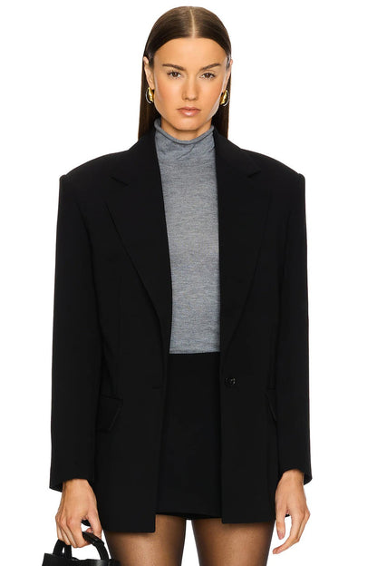 Textured Satin Skirt with Statement Jacket & Bodysuit
