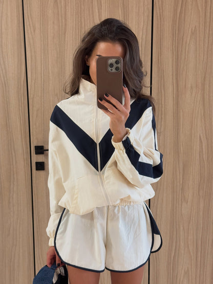 Remi Chevron Windbreaker Jacket