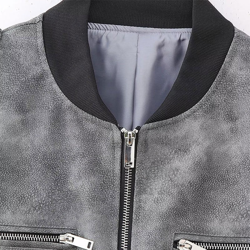 Martina Distressed Aviator Jacket