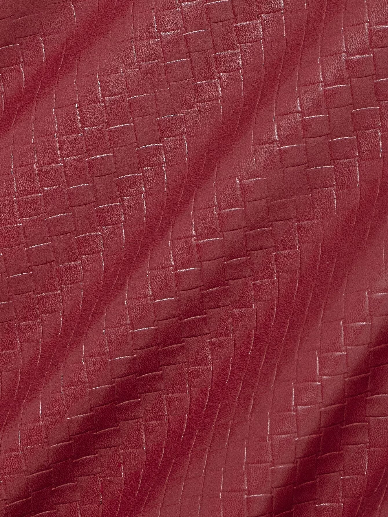 Catalyna Burgundy Faux Leather Jacket