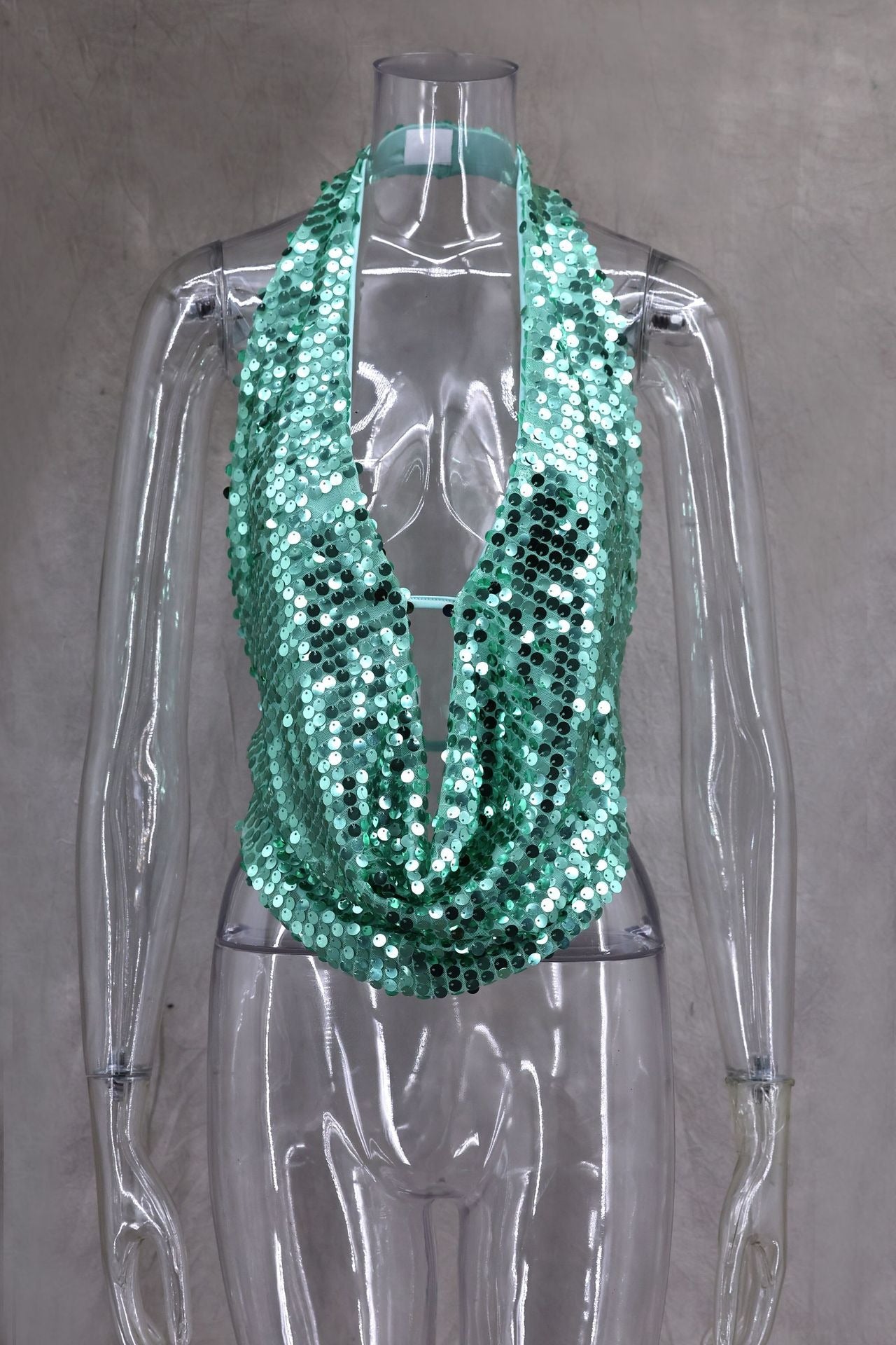 Miral Sequin Halter Top