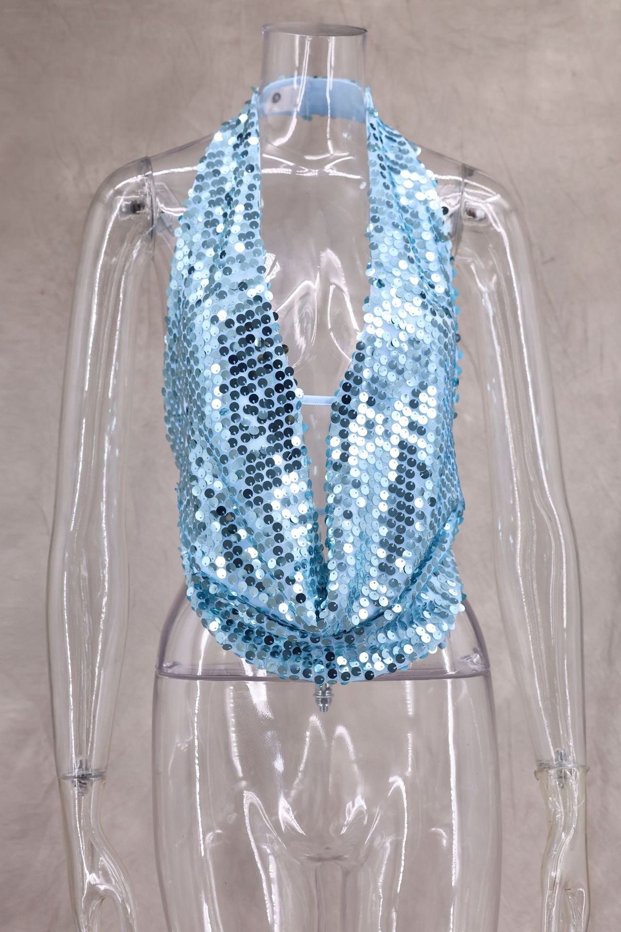 Miral Sequin Halter Top