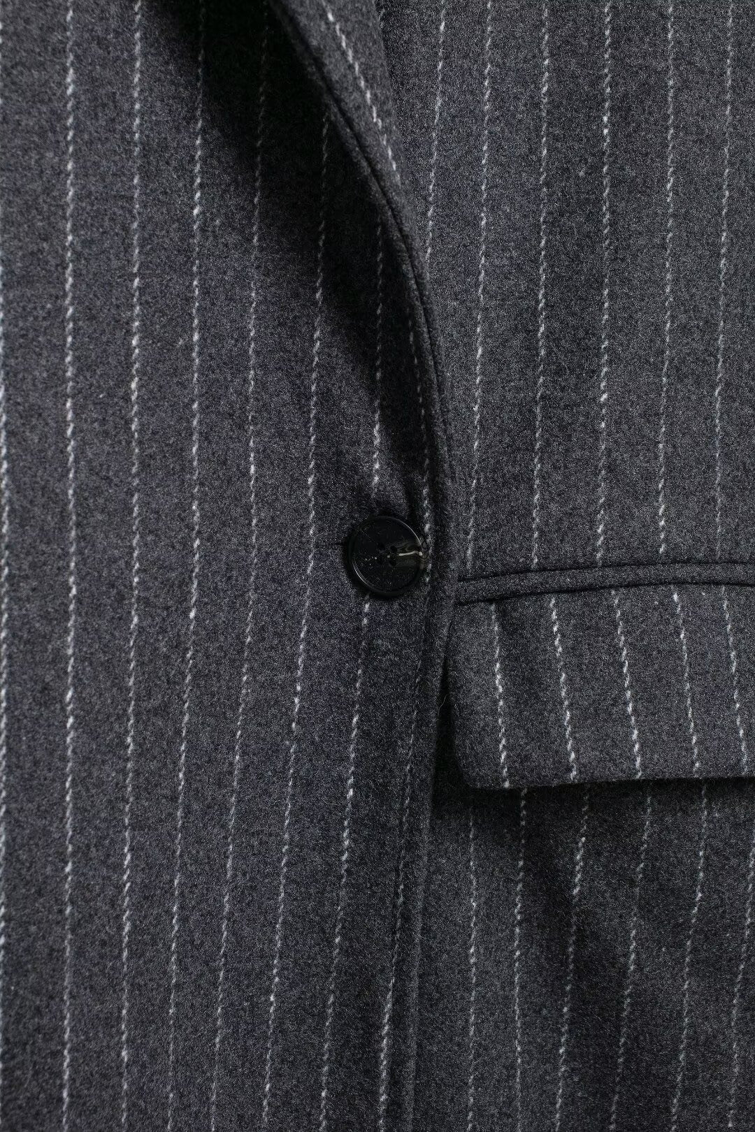 Kassidee Striped Lapel Long Coat