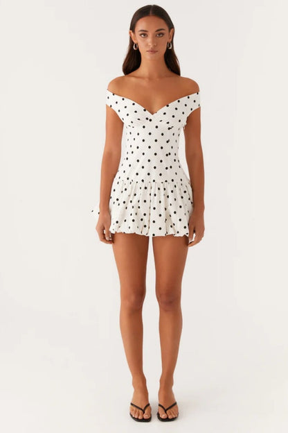 Endless Romance Off Shoulder Mini Dress